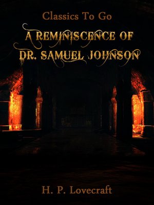 cover image of A Reminiscence of Dr. Samuel Johnson